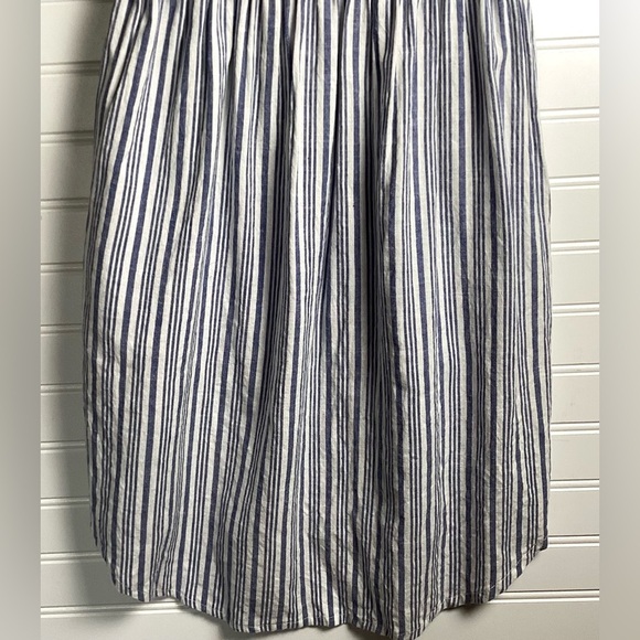 Japna 100% Cotton Striped Shirt Mini Dress Sz L sleeveless button Down Shirt - Picture 7 of 8